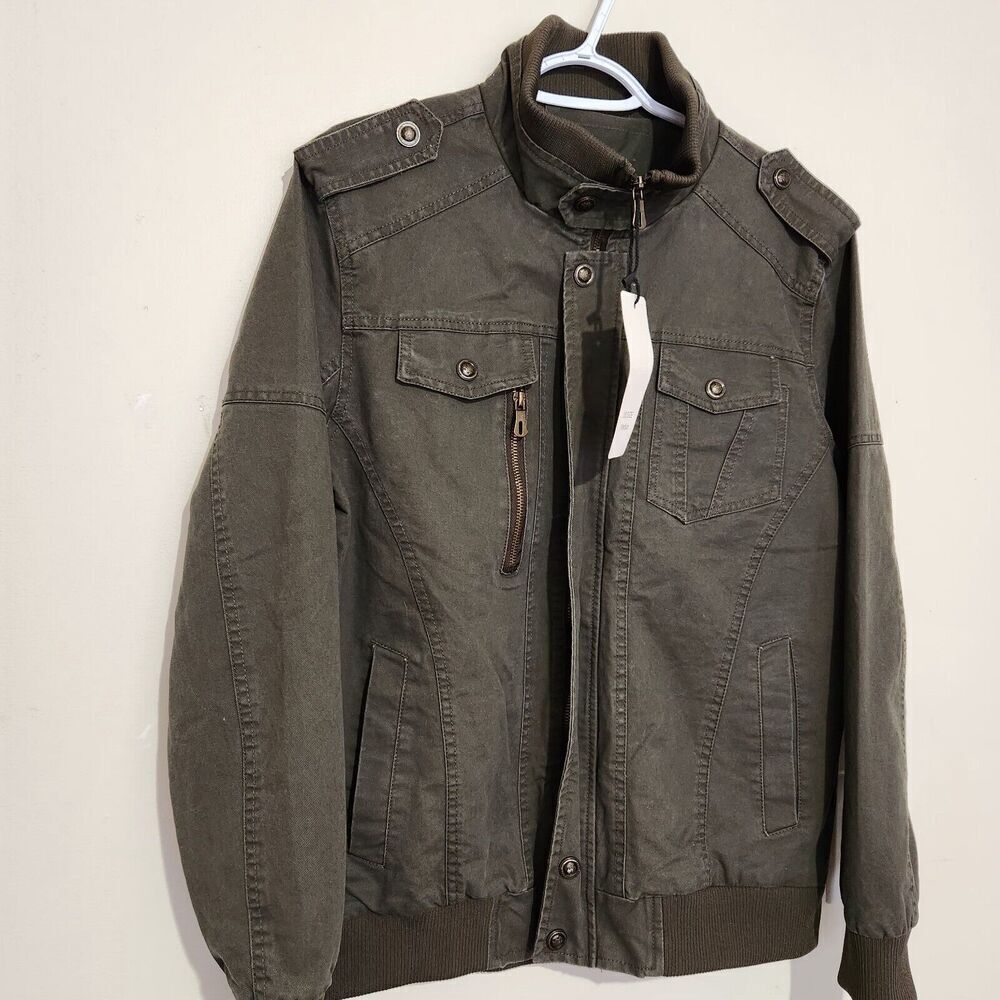 Chouyatou Jacket Women Size Medium Olive Green Color - Picture 3 of 15